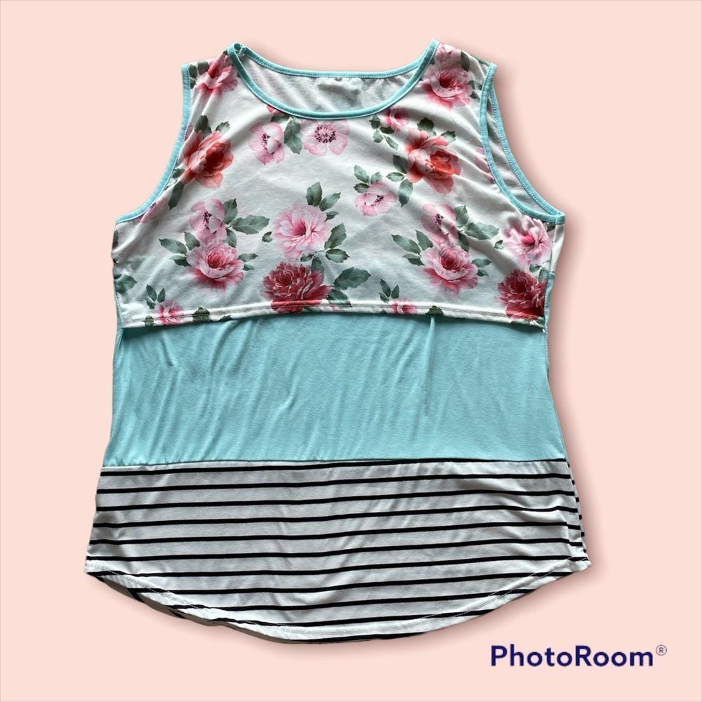 🌞 Mixed print tank top